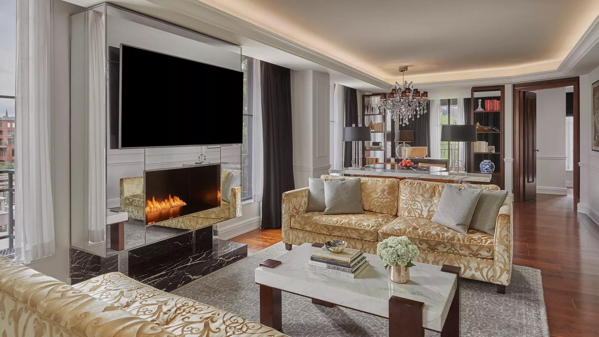 Presidential Suite living area at Rosewood Washington, D.C.