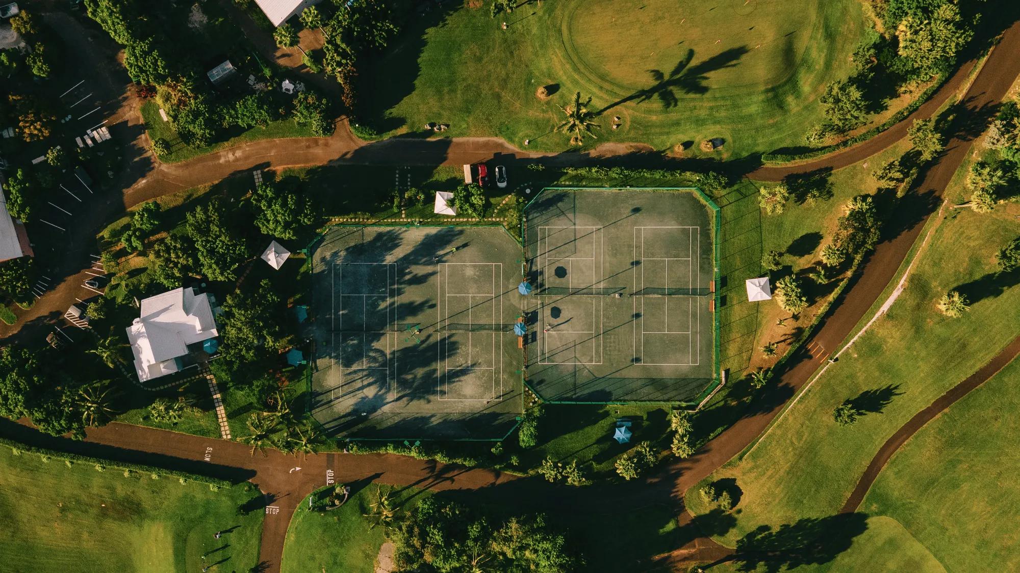 Facilities Exteriors Aerial Tennis