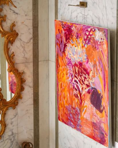 A piece of work from the 'Two Person' series by Zach Zono, artist-in-residence at Rosewood London