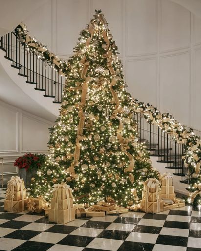 Ornamented Christmas Tree in lobby