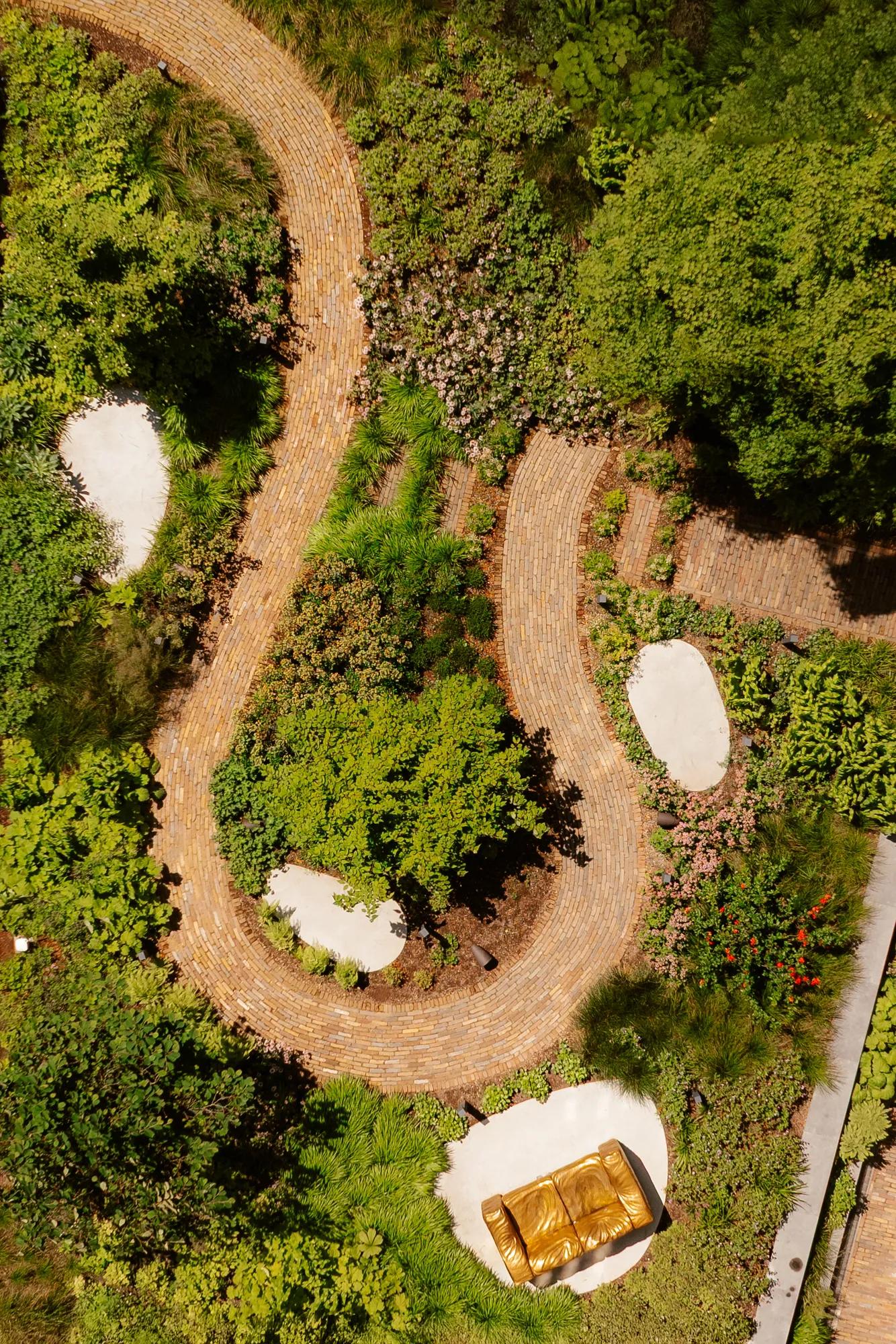 Garden view from above