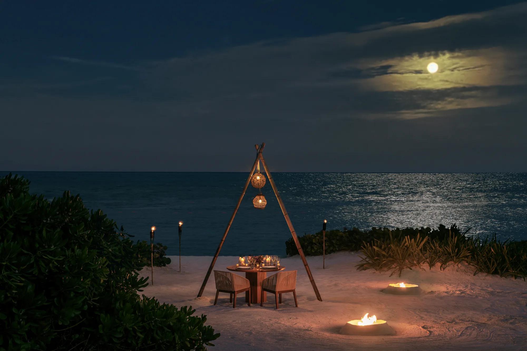 Dinner for two on the beach