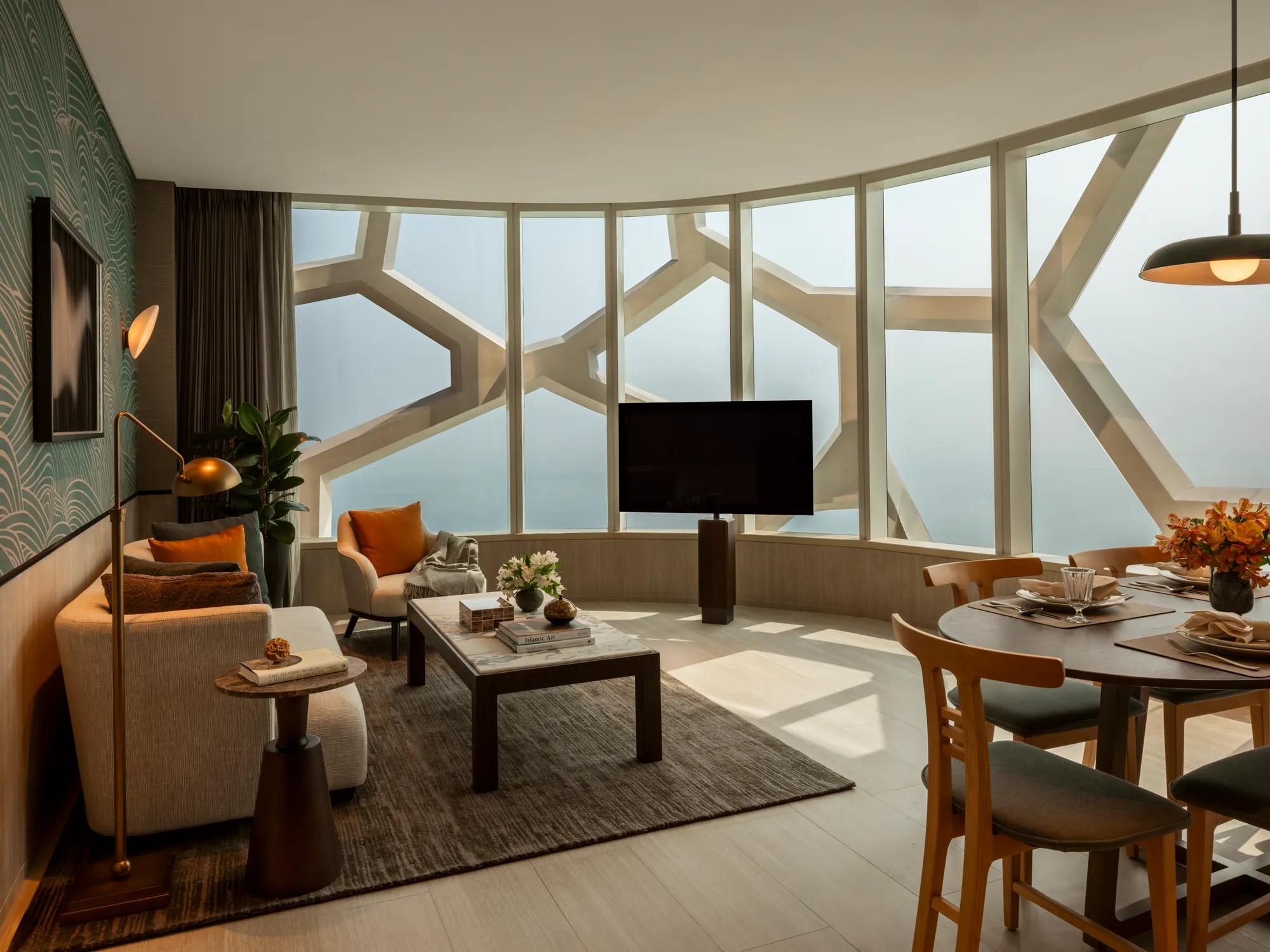 two bedroom residence living room