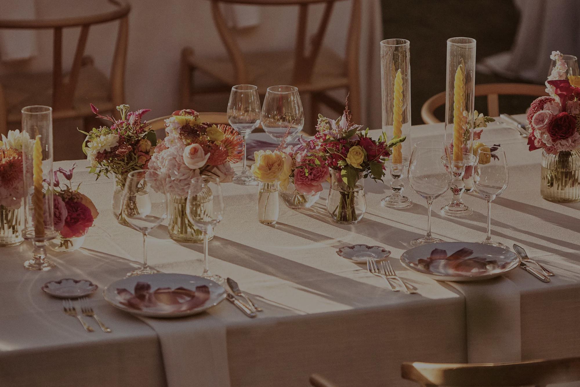 Garden terrace at Rosewood Villa Magna in Madrid arranged in a boardroom-style setup