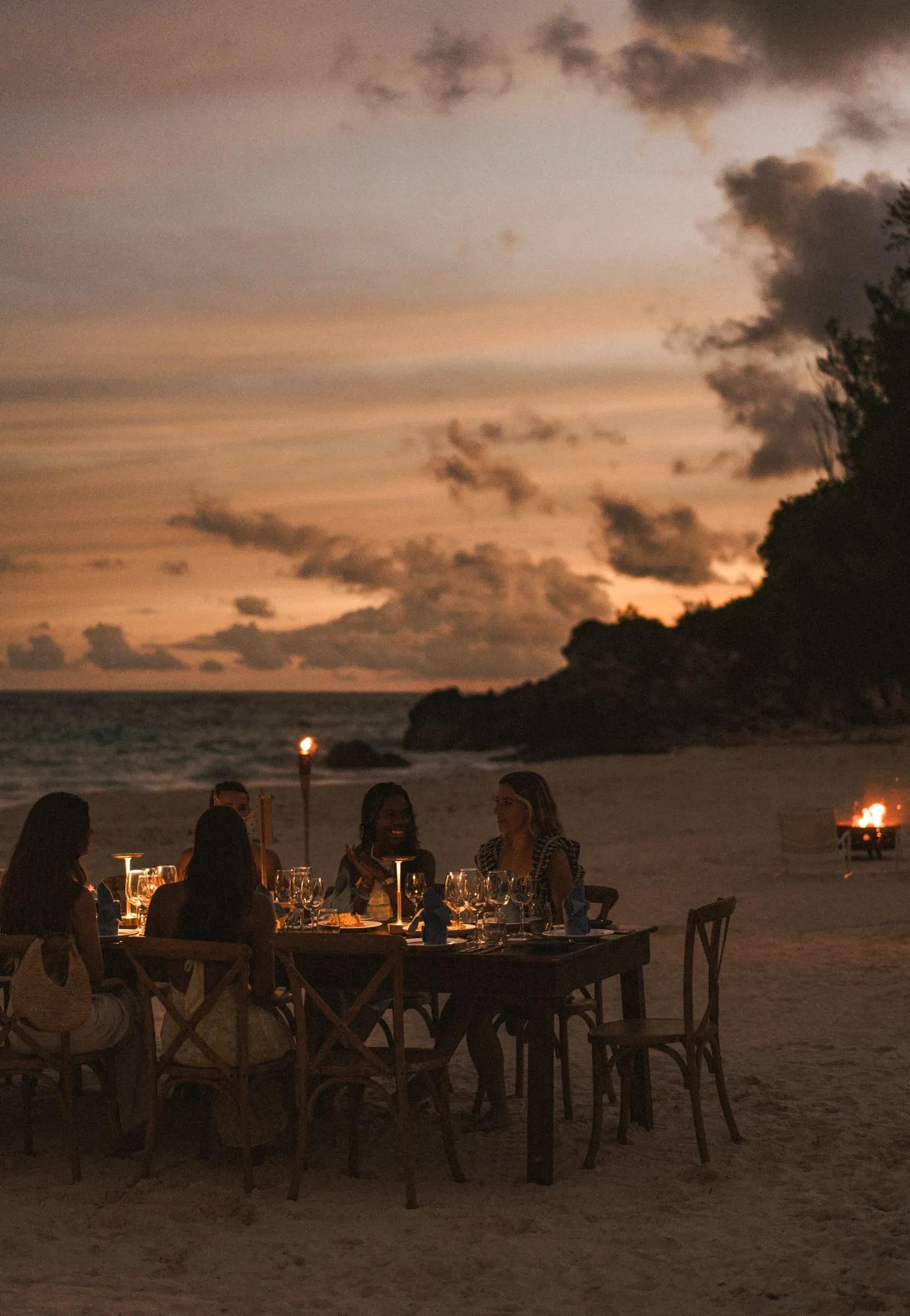 Dinner on the beach 