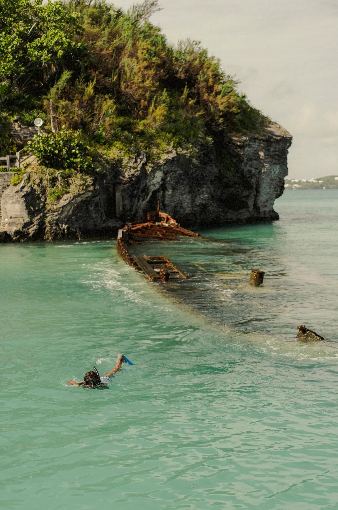 Snorkeling over the coral garden