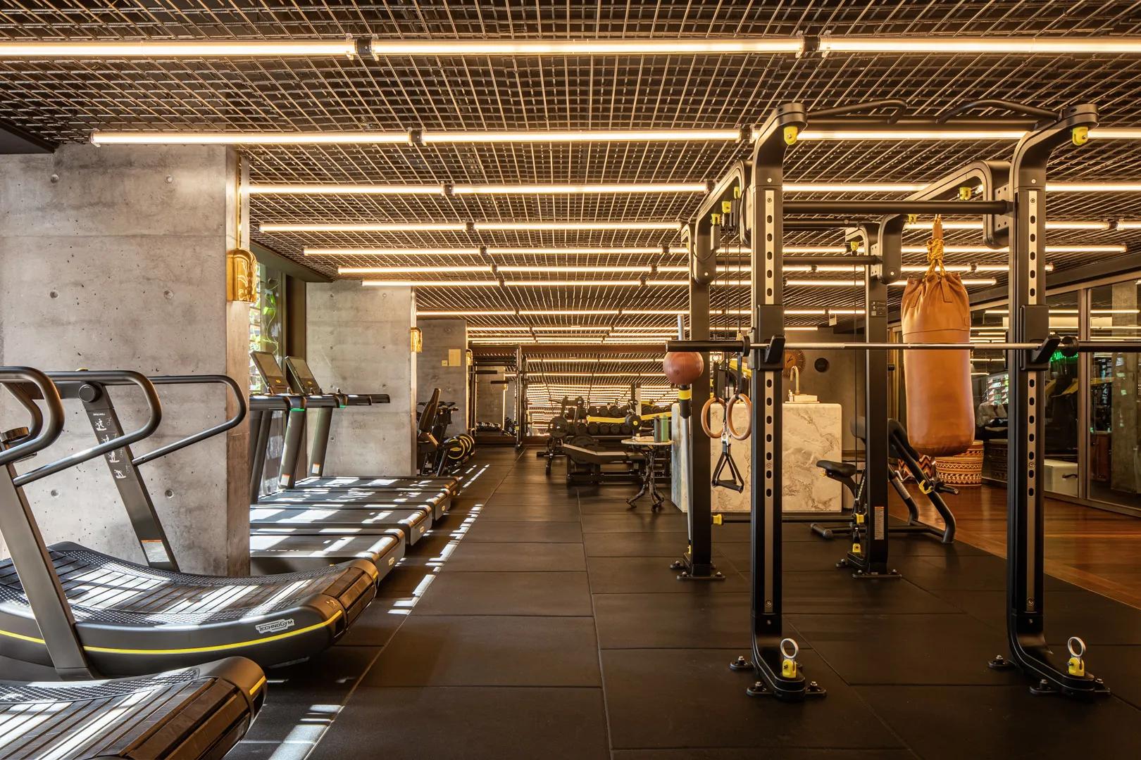 A image of the interior of the Fitness Center at Rosewood São Paulo
