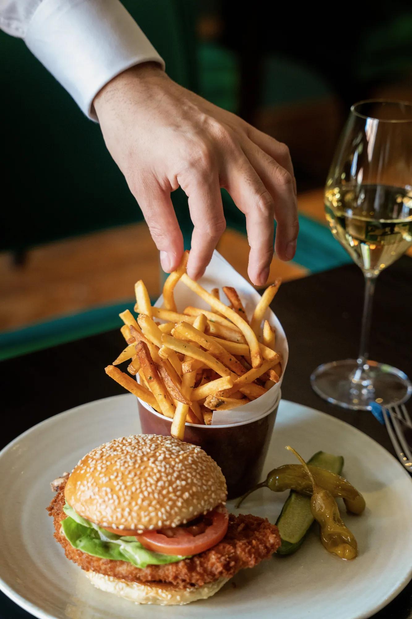 CUT Chicken Schnitzel Sandwich Lunch