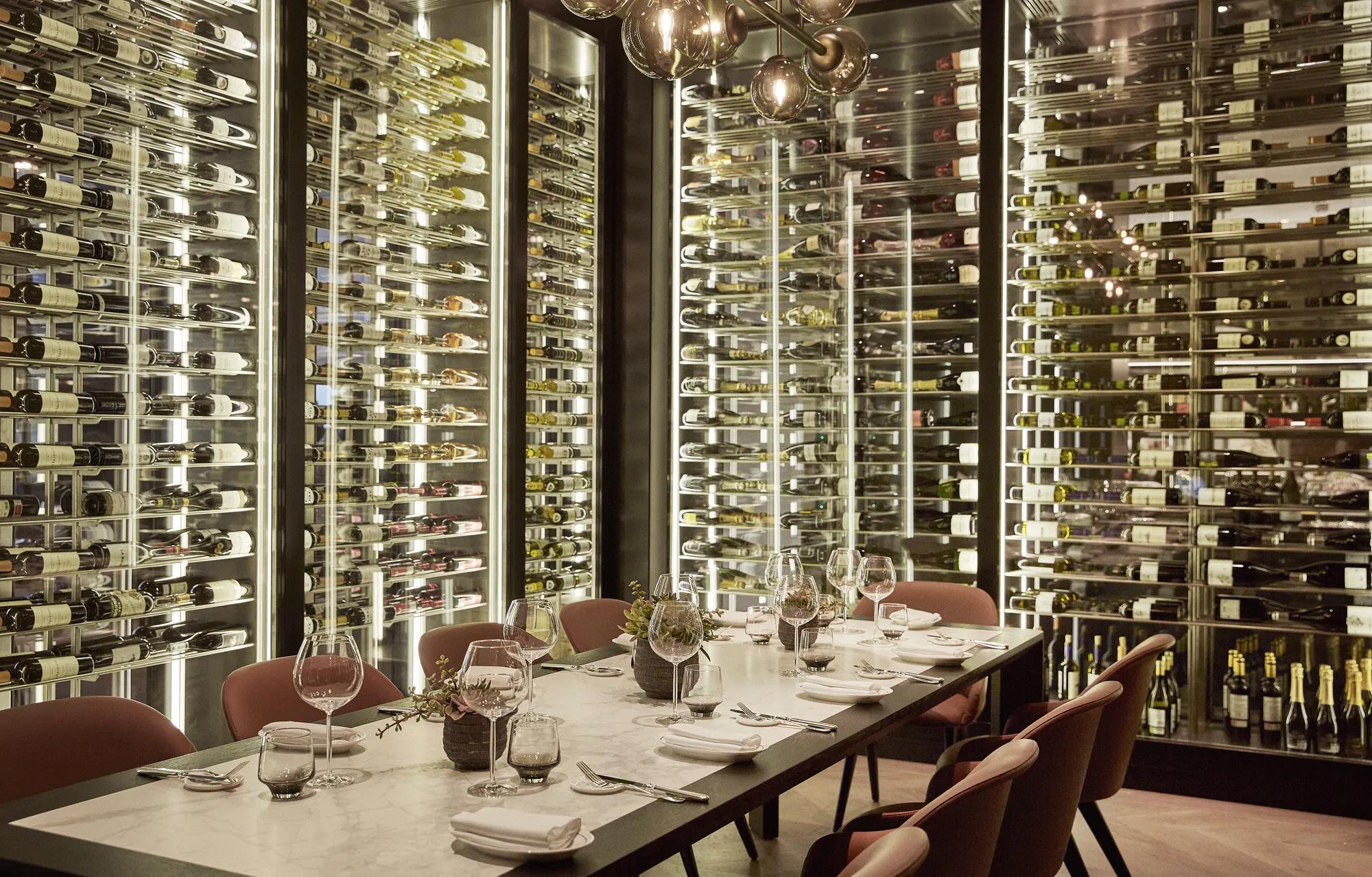 Private meeting and reunion dinner in a wine cellar at Rosewood Villa Magna in Madrid