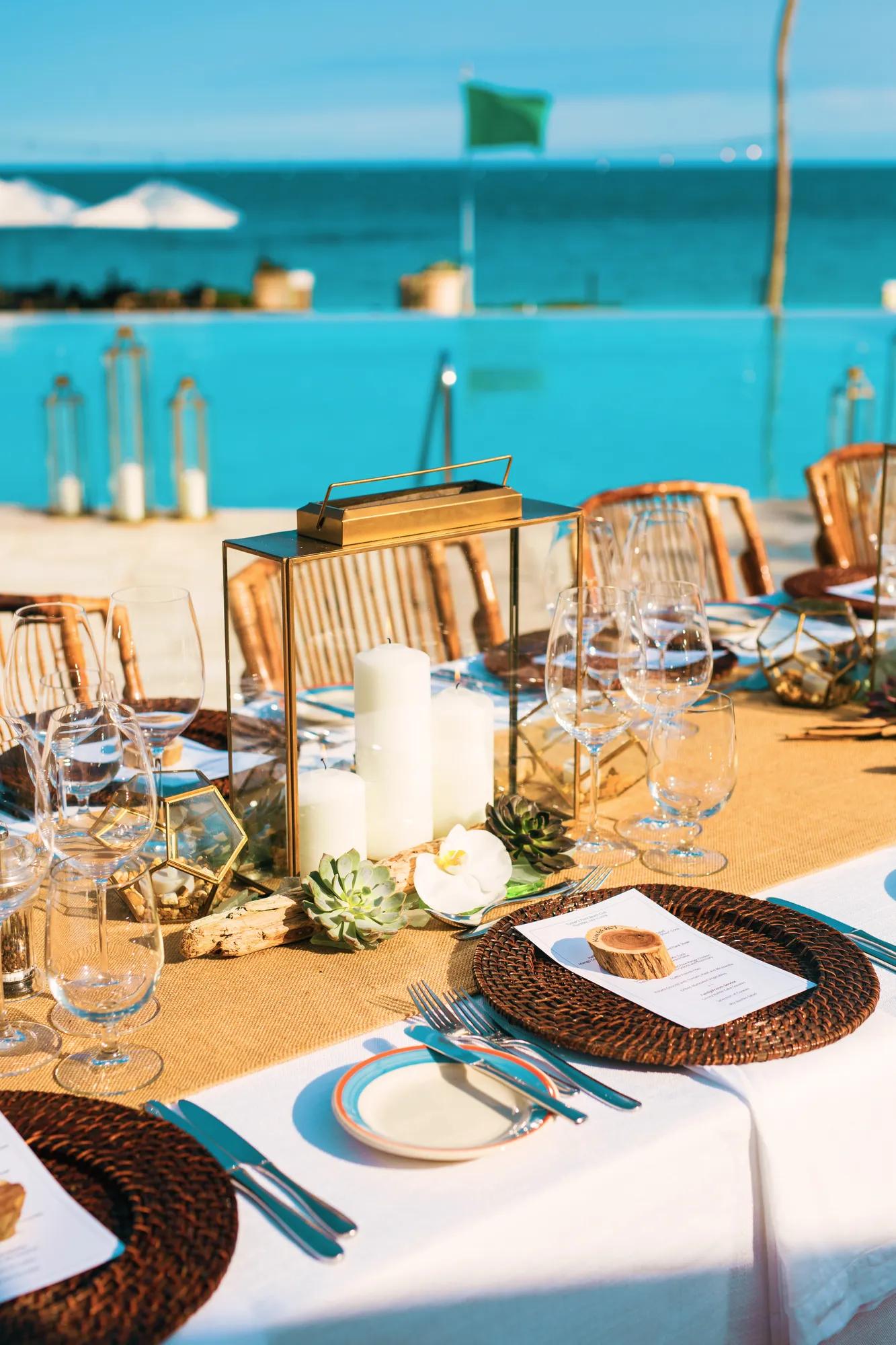 Beach Club wedding set up