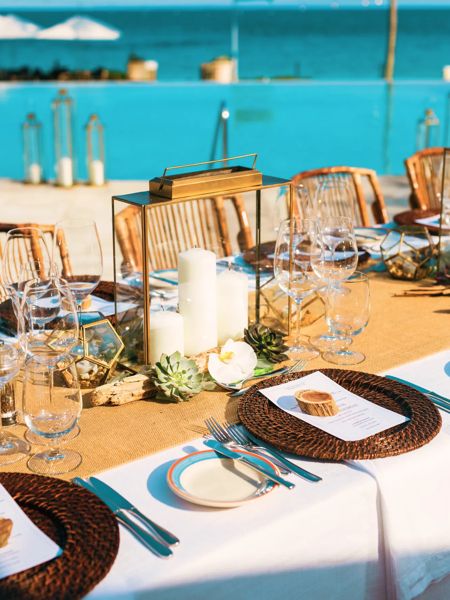 Beach Club wedding set up