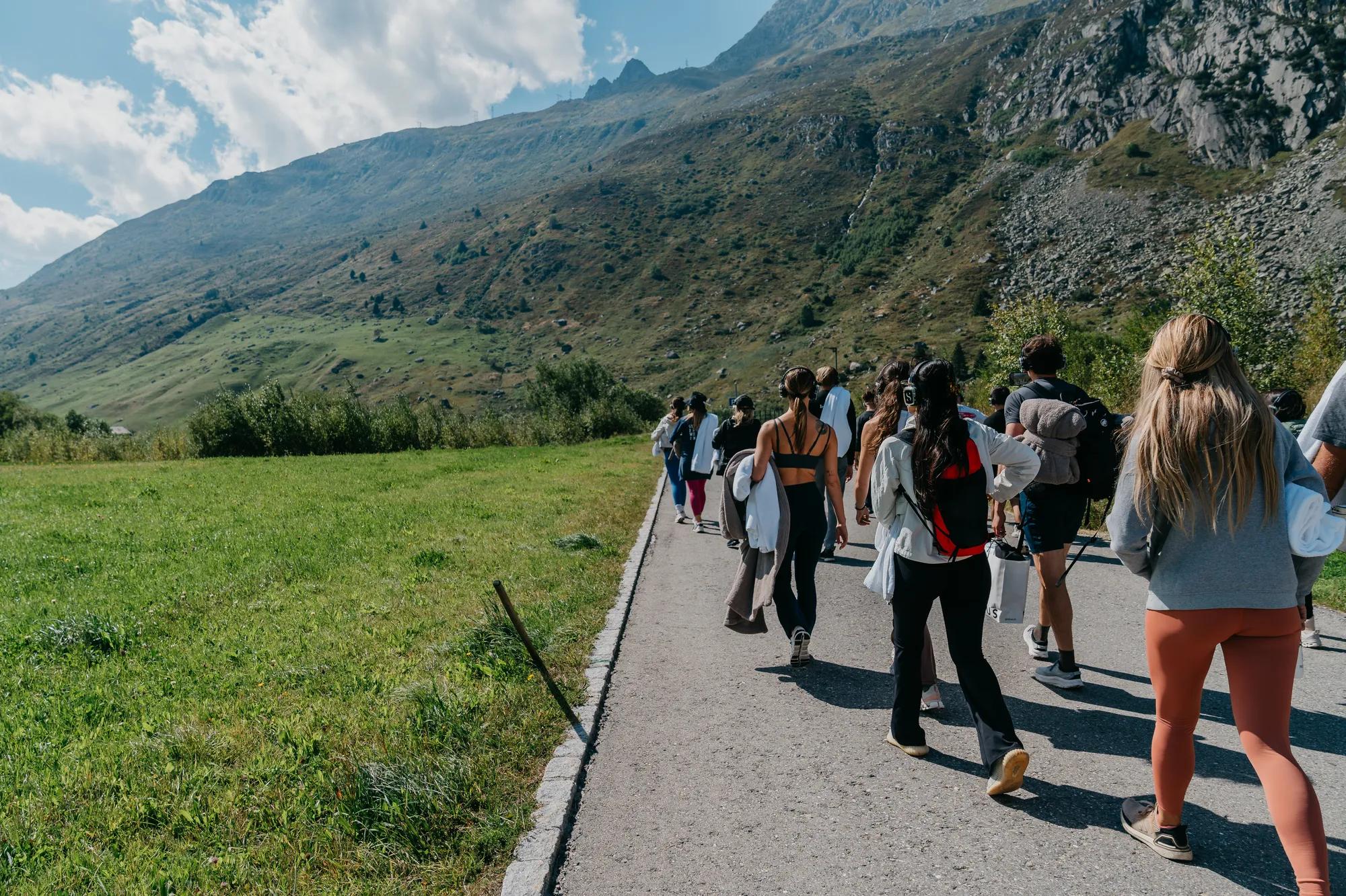 hiking with Sanctum Headphones