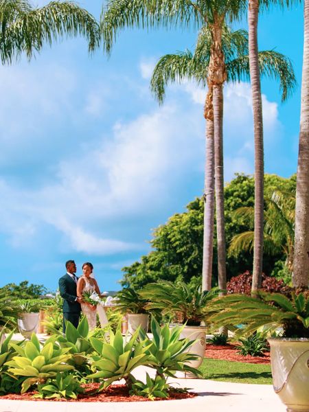 Couple in Palm Court