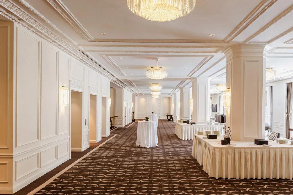 Ballroom Promenade with buffet lines