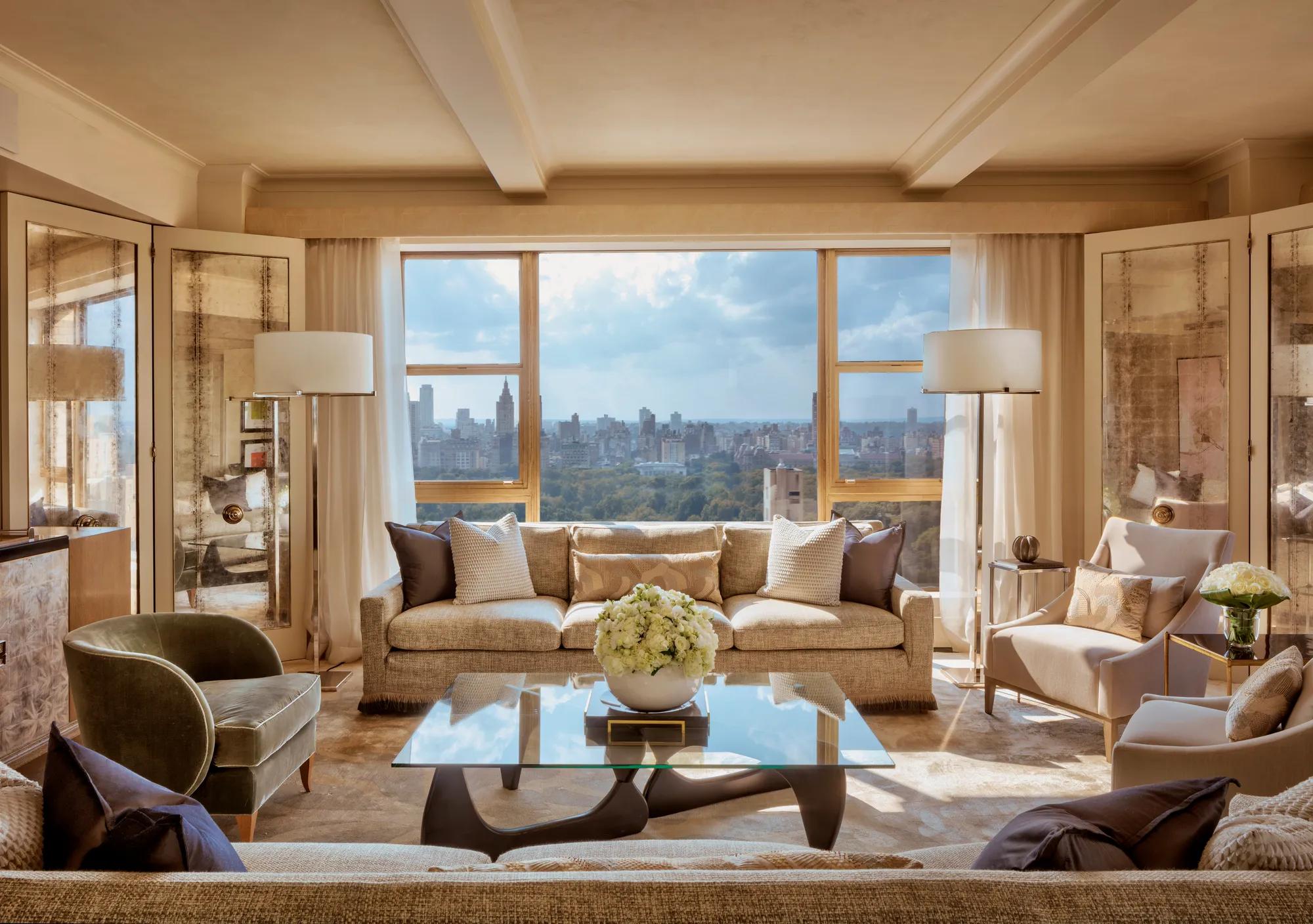 Presidential suite at The Carlyle. A vast living room made for entertaining and events. 
