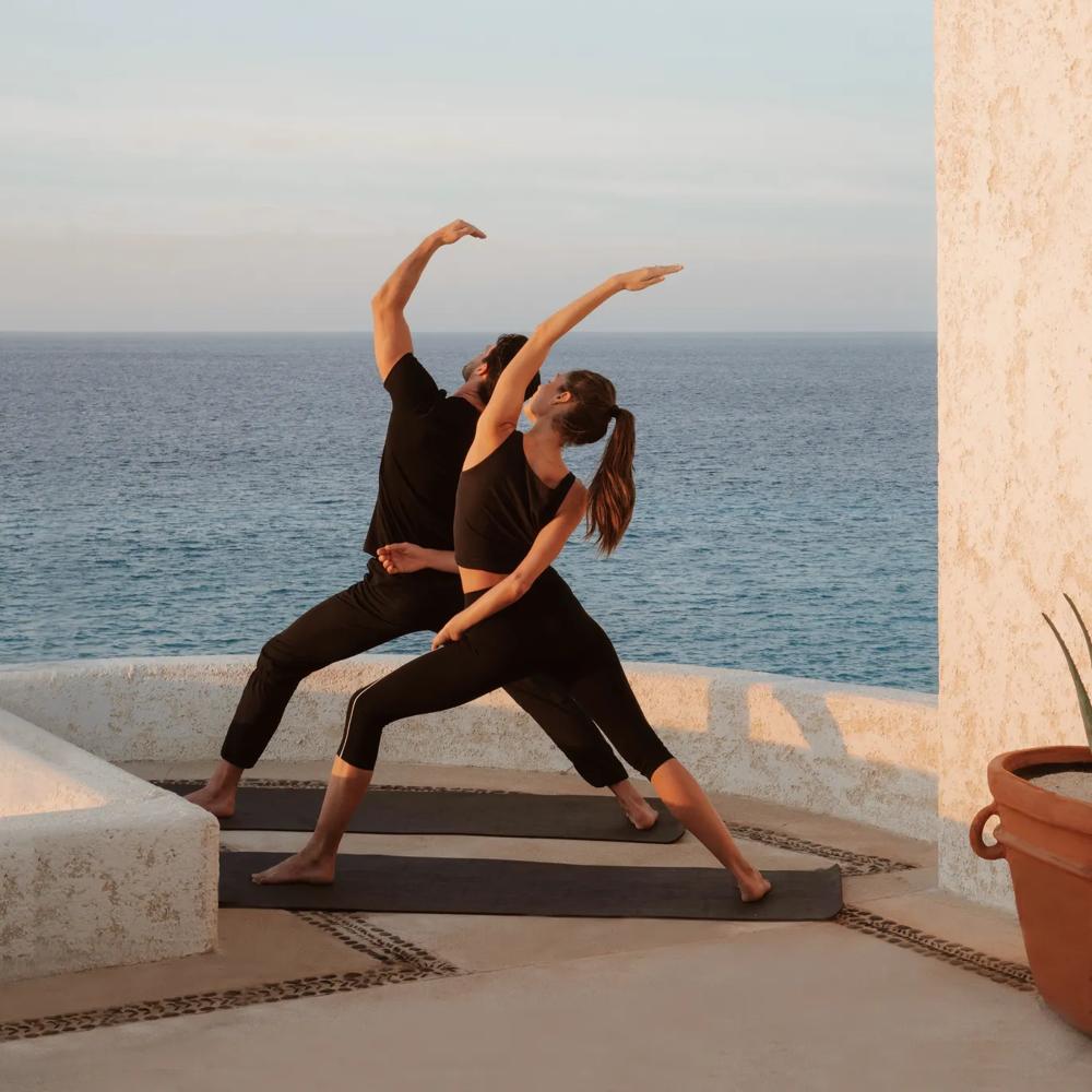 Private yoga class on the rooftop terrace suite