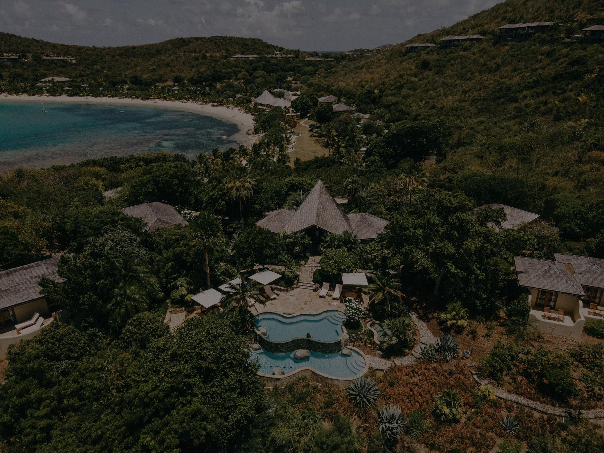 Aerial photo of resort