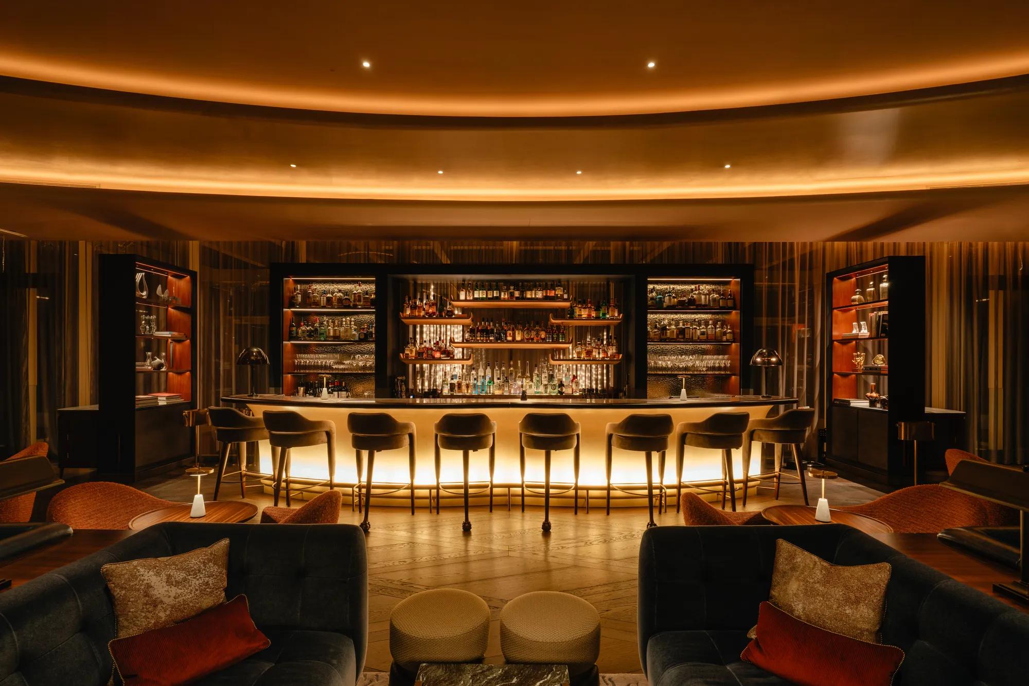 Eagle Bar interior rooftop bar at the chancery rosewood