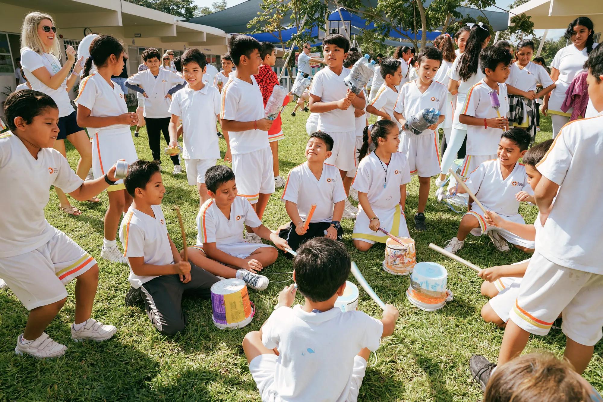 Children playing at K'iin Beh