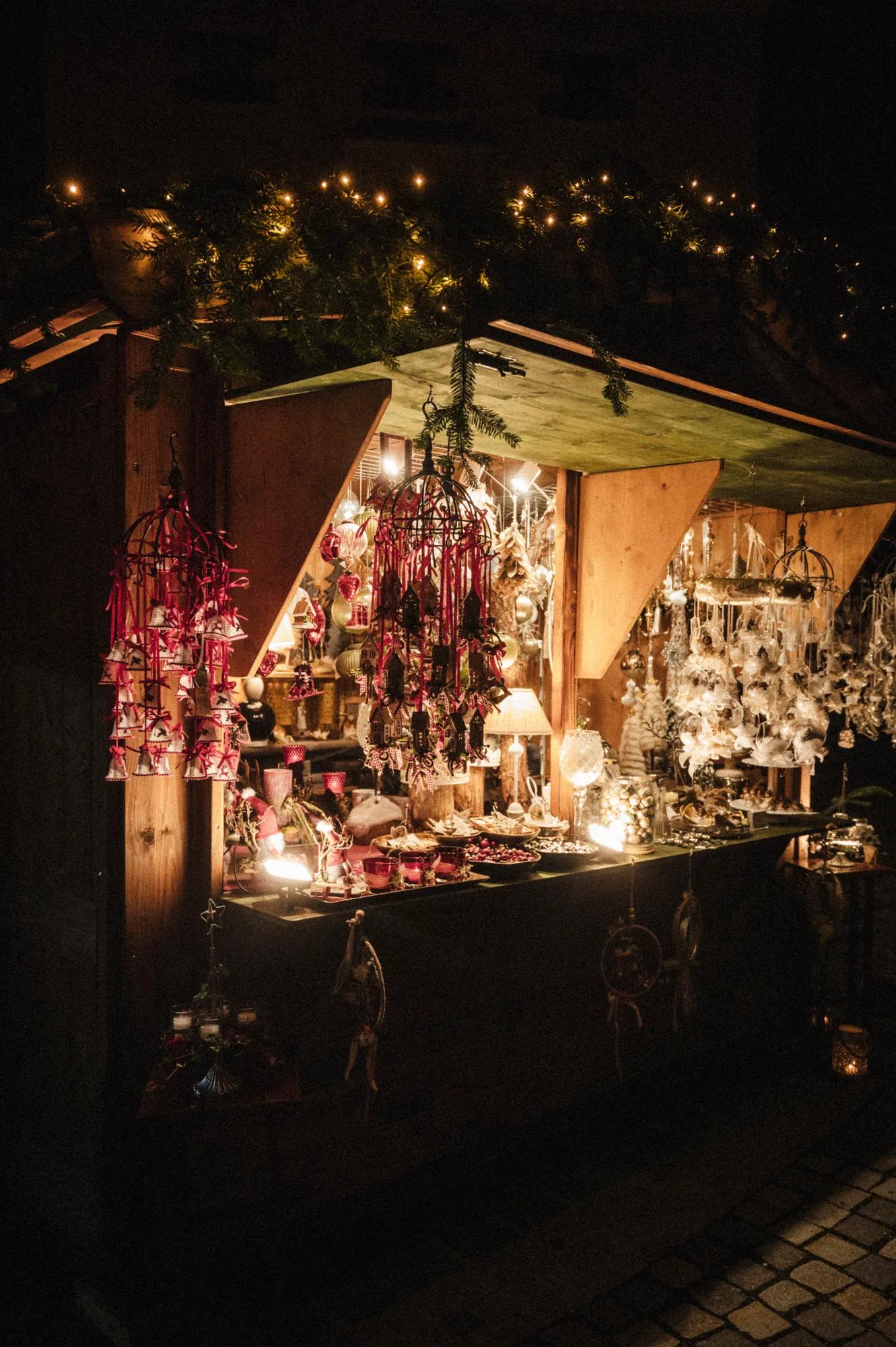 Christmas market stand