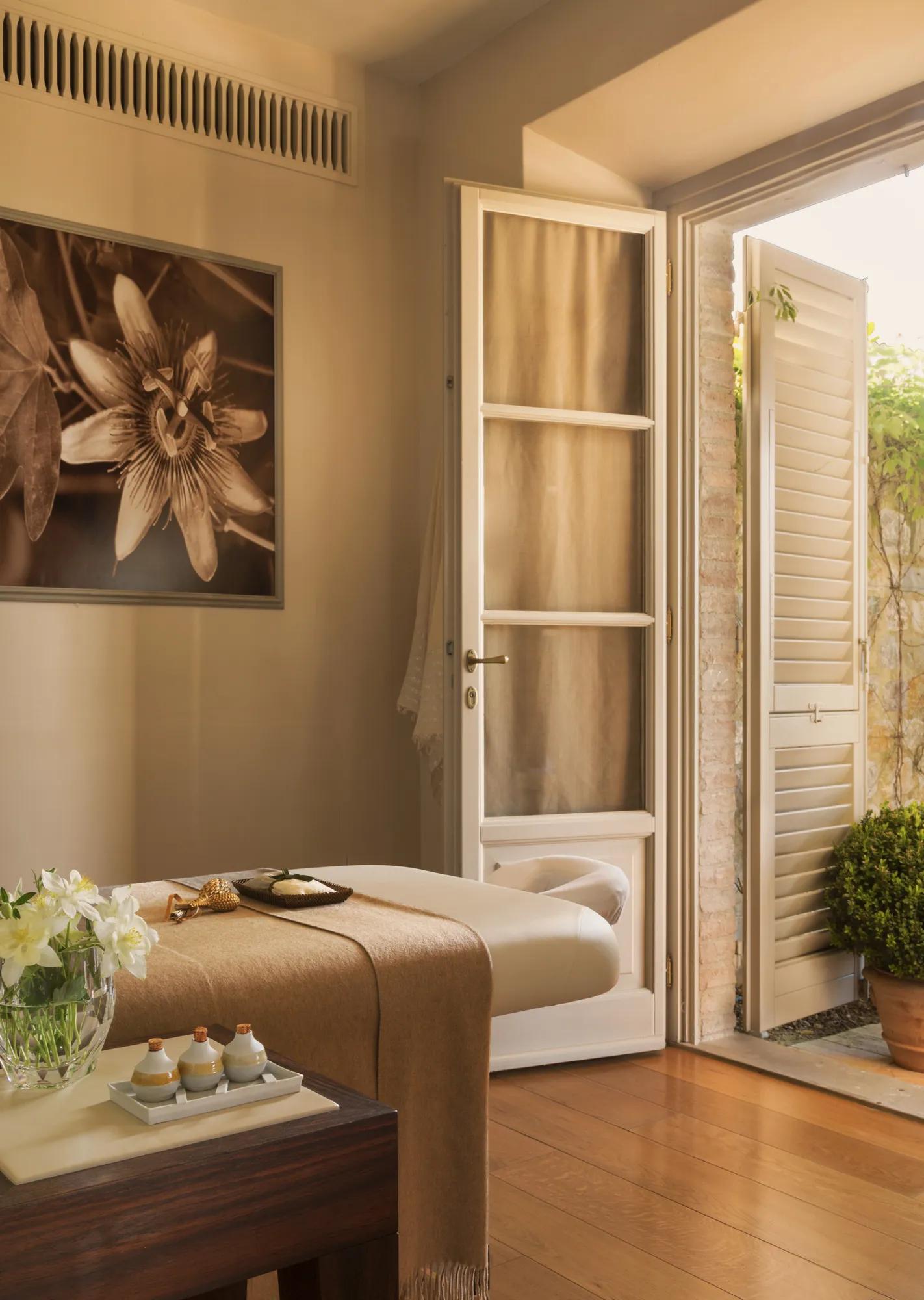 Treatment room at The Spa at Rosewood Castiglion del Bosco.