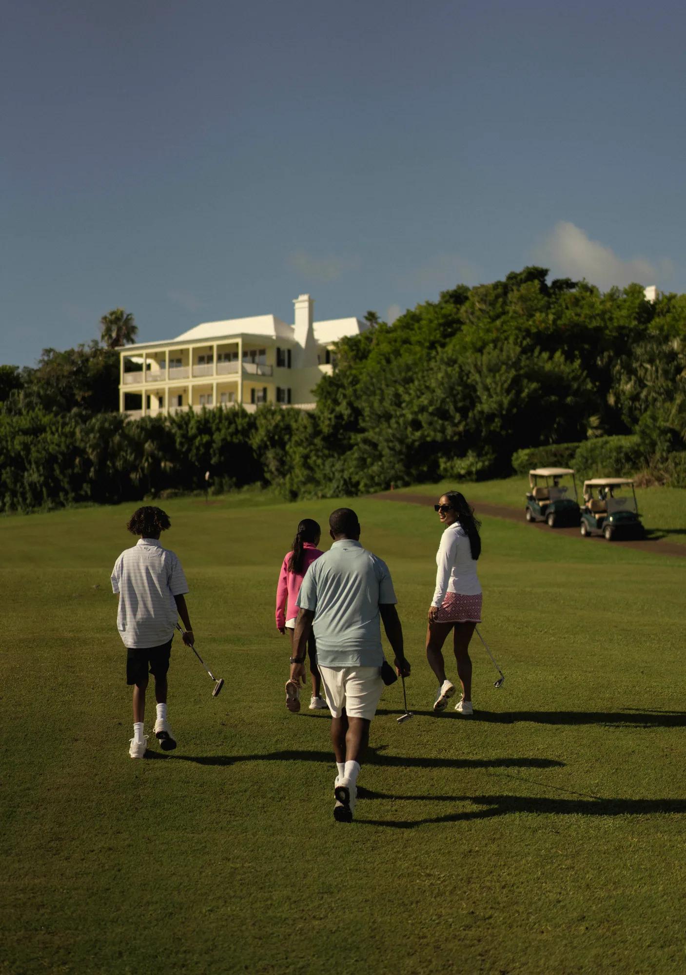 Family golf outing at Tuckers Point Club