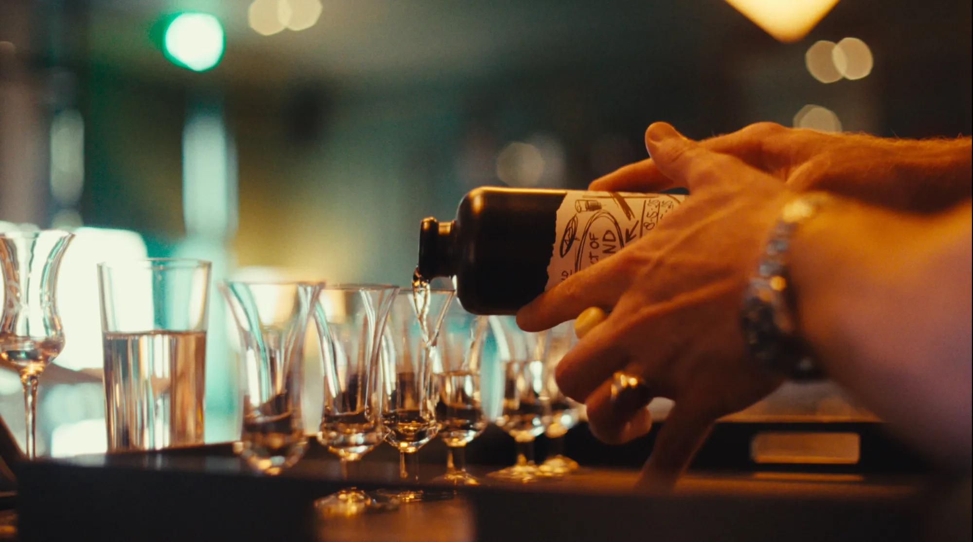 jenever shots being prepared