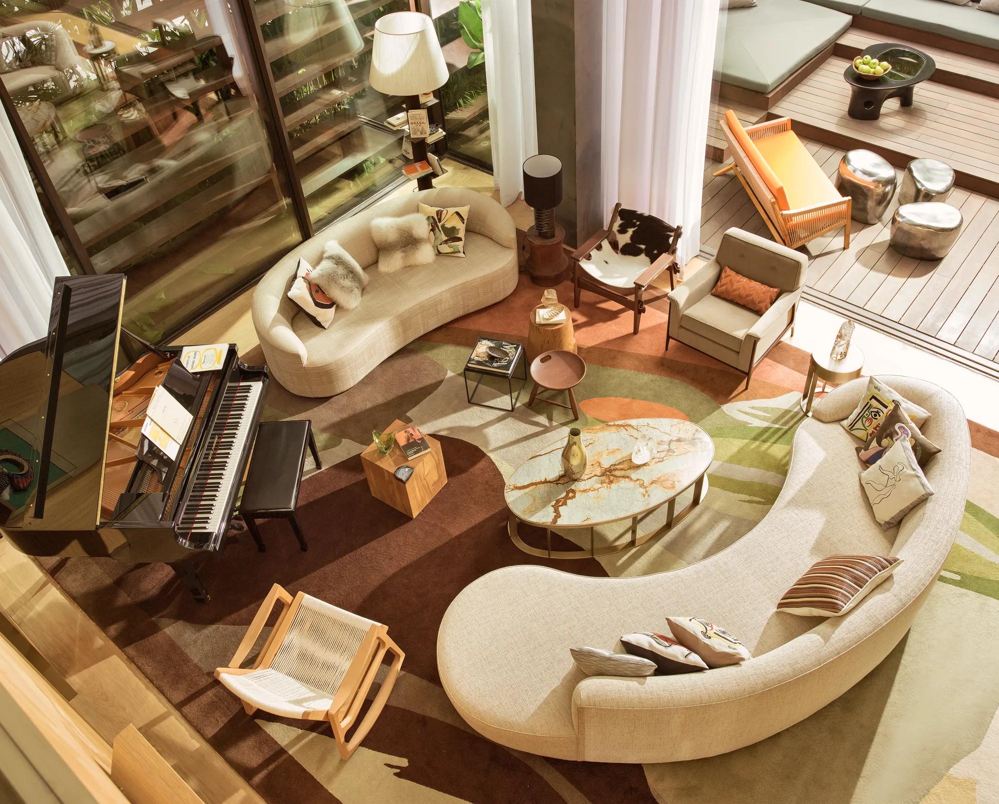 An image of one ours suites. The image showcases the archtacture and some funtures.