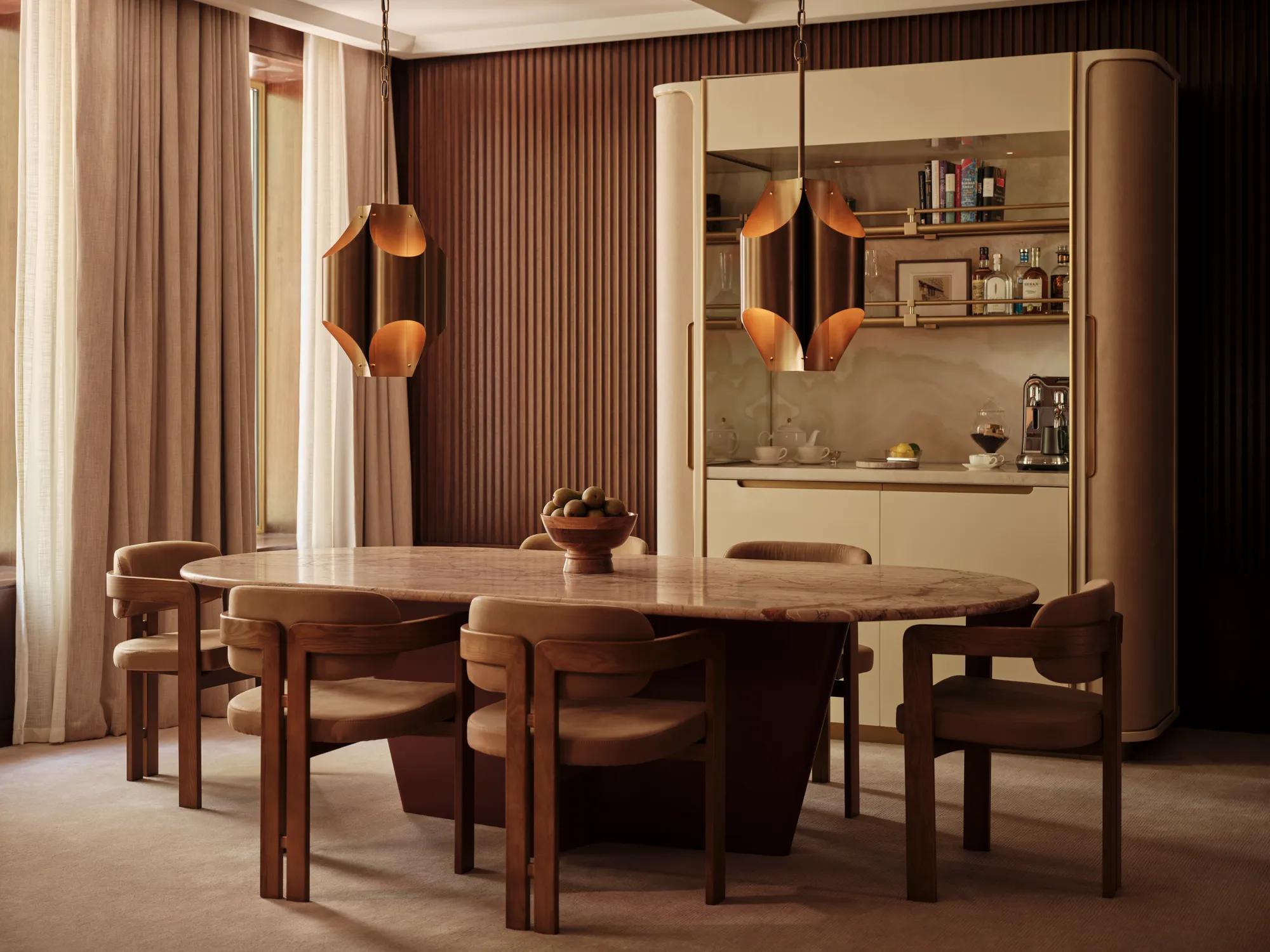 dining table in suite