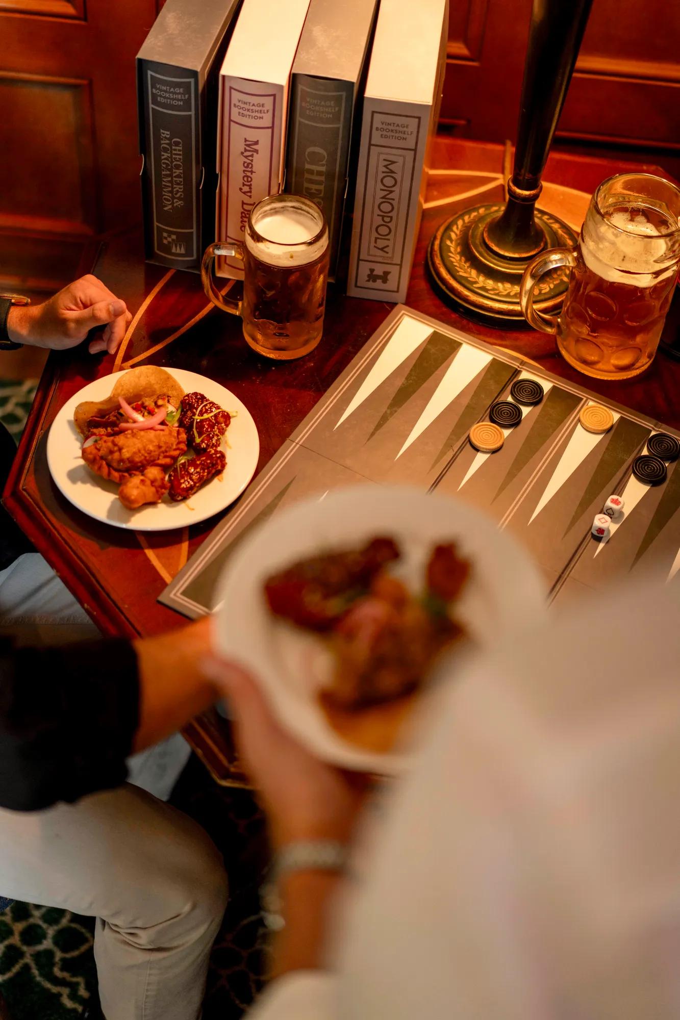Games and food at Grille Room