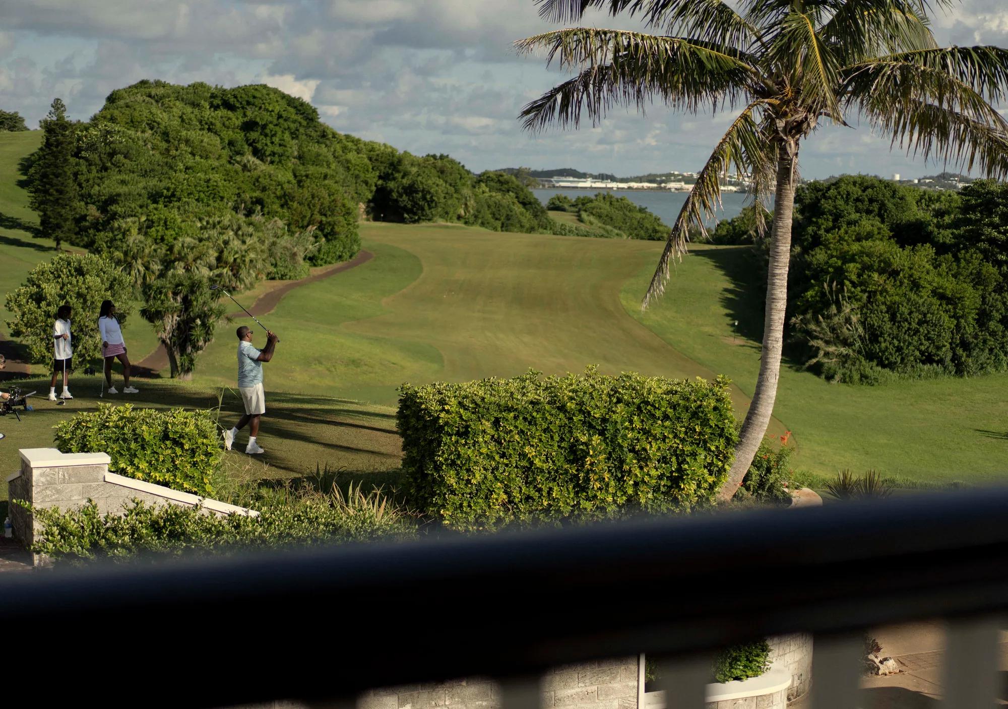 Family playing on Tuckers Point Golf Course