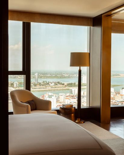 Rosewood Phnom Penh Accommodation | Bedroom | Mekong River View