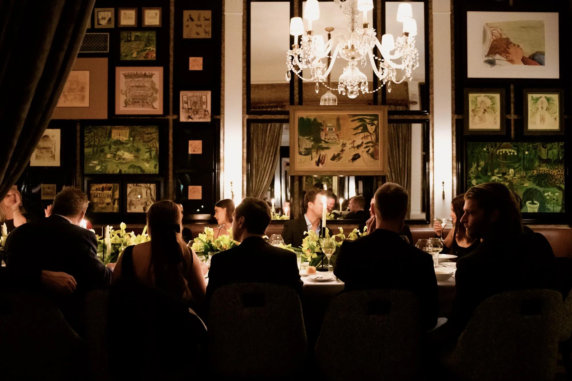 Dinner party at The Carlyle in New York City.