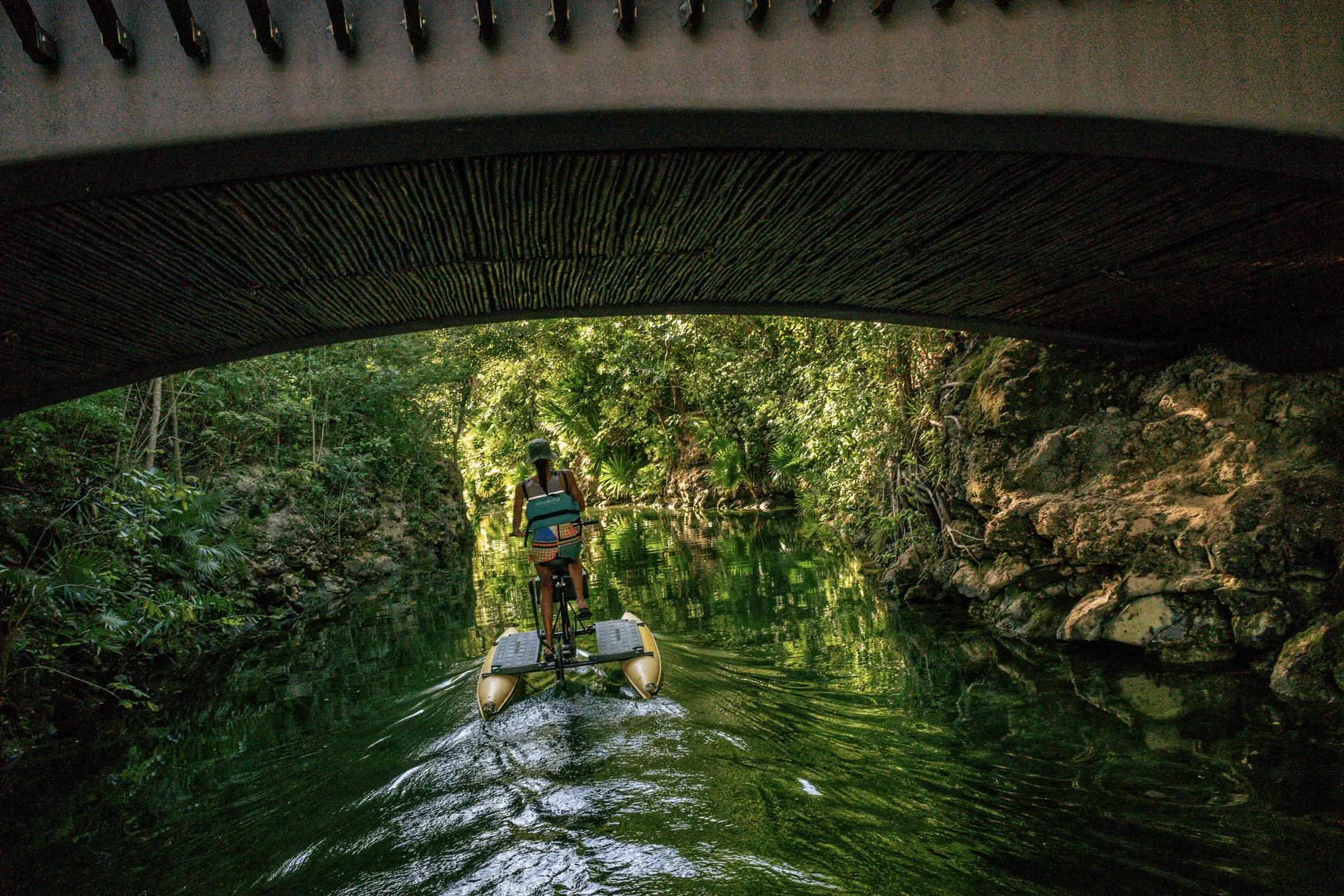 Hydrobiking through the lagoons