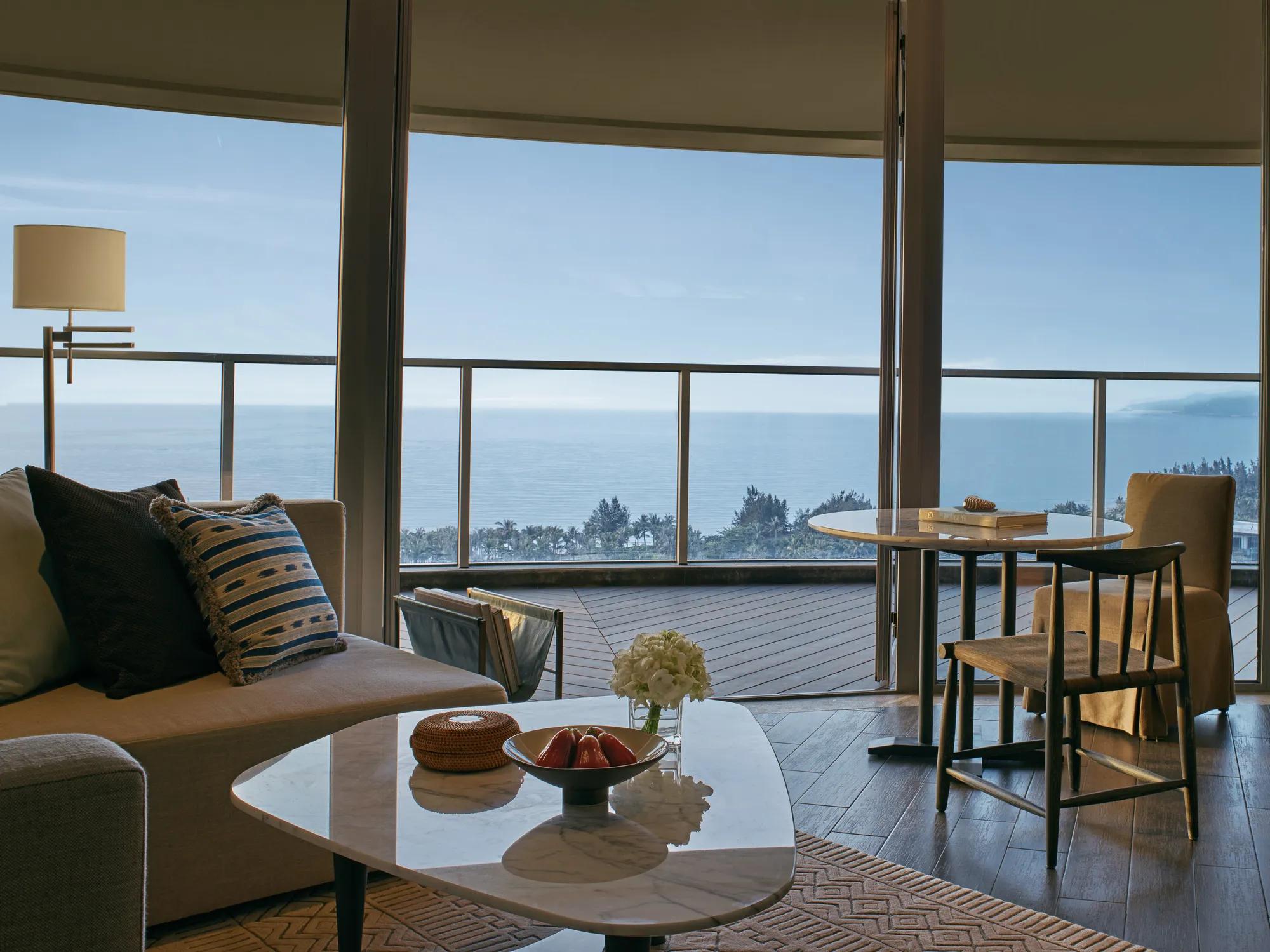 Panoramic Ocean View Living Room