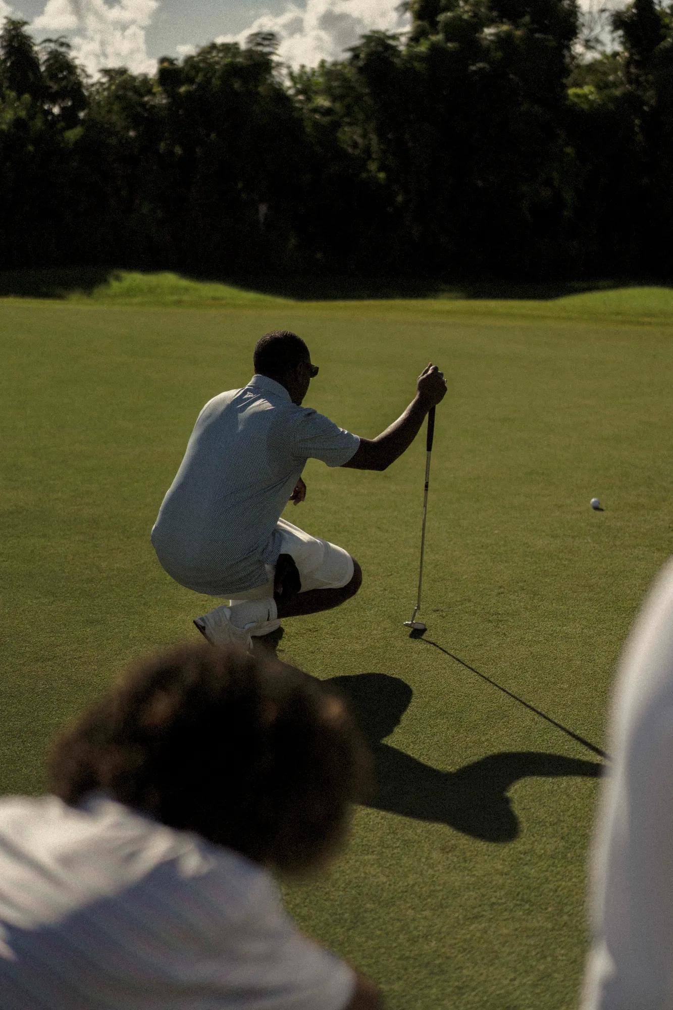 Family outing of golf