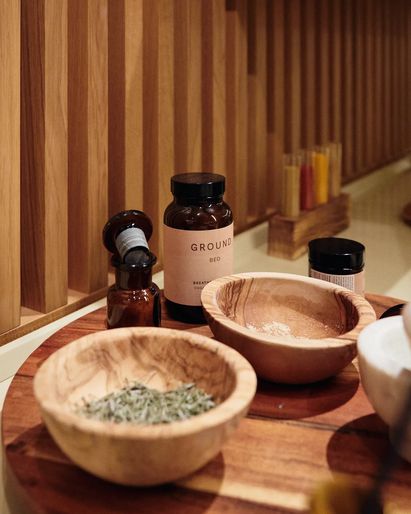 Asaya Spa Detail shoot Ground products