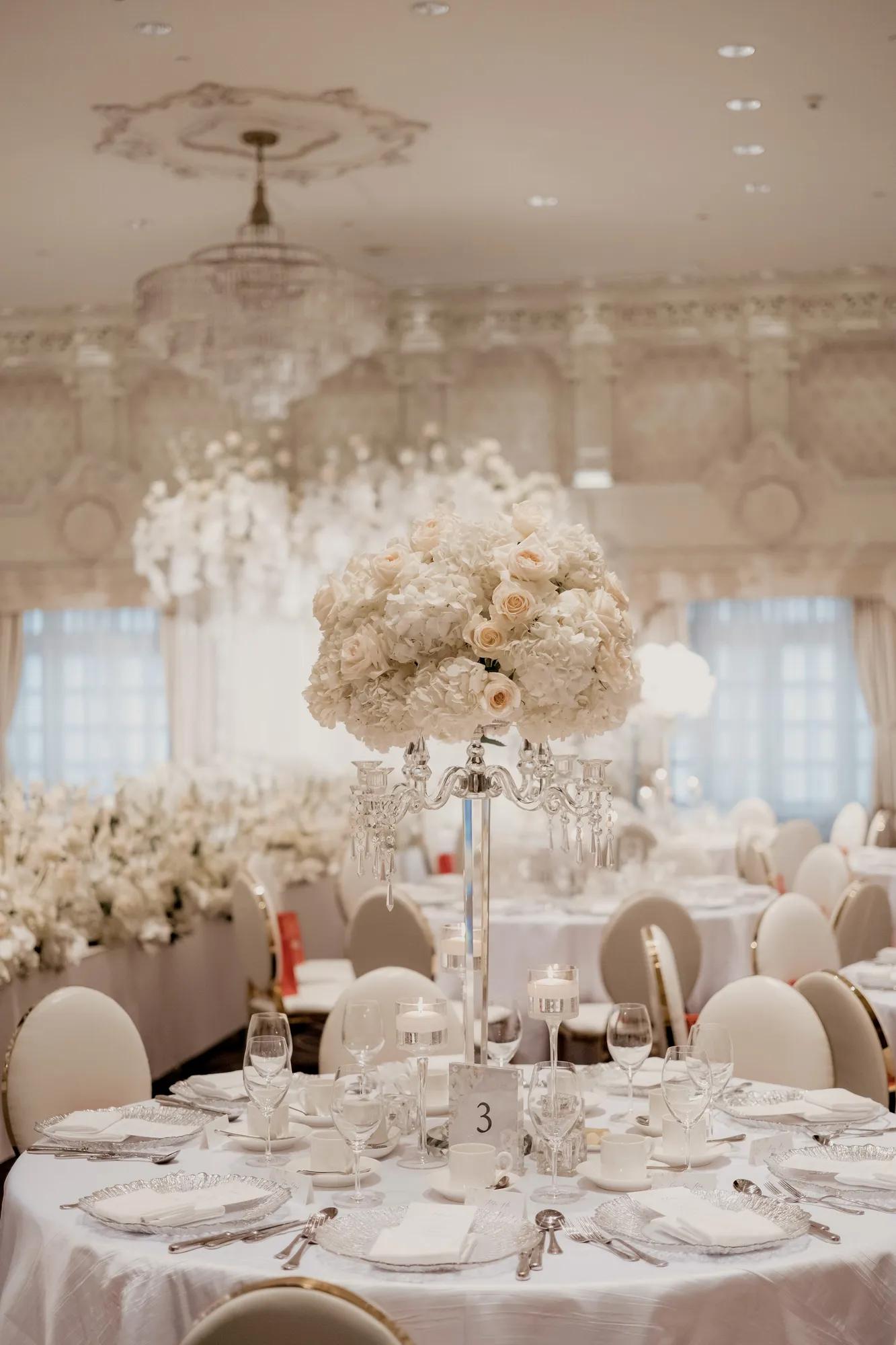 Wedding Reception table setup