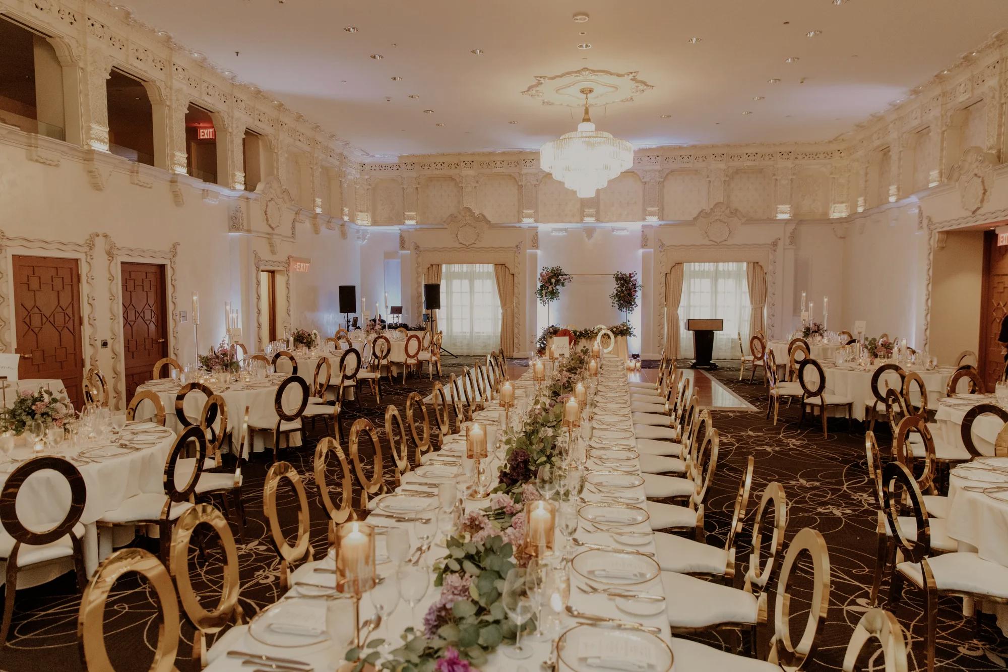 Spanish Ballroom with a wedding set up