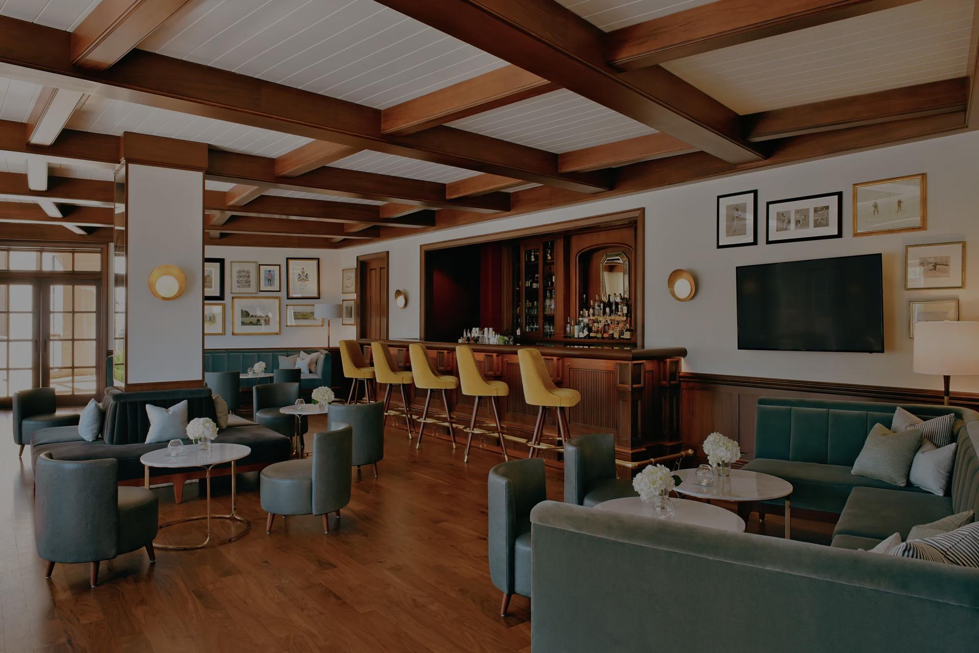 Reflection pool at the Spa