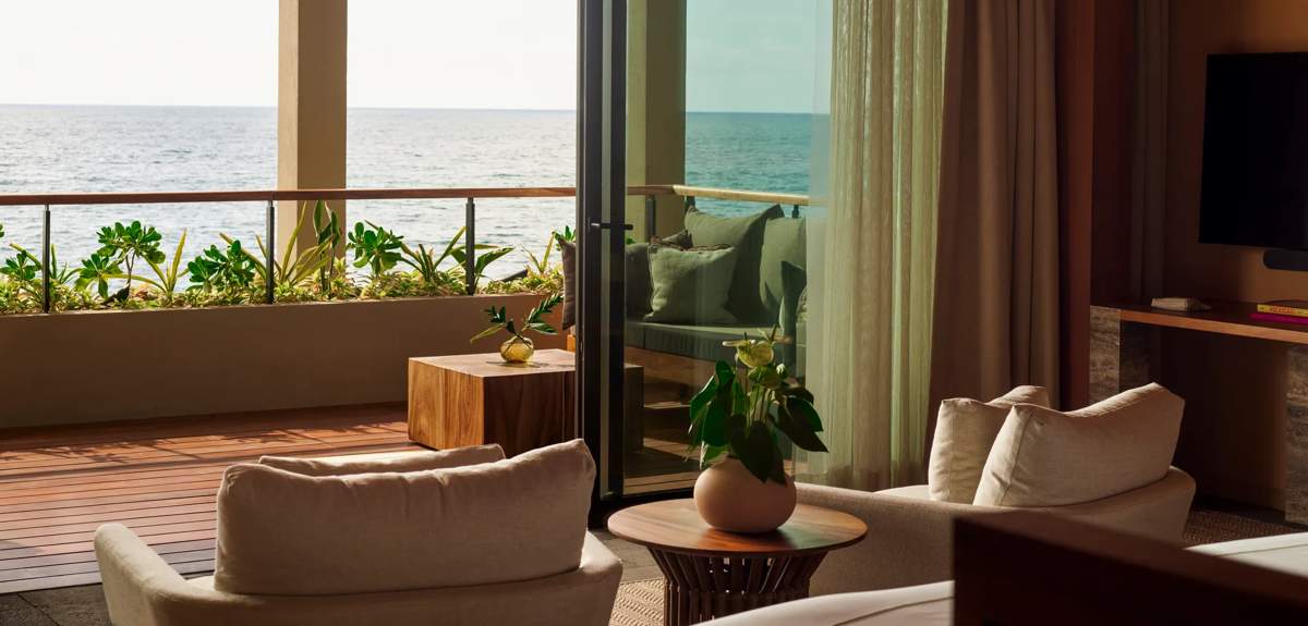 Canalan Beachfront Villa Guest Bedroom Terrace