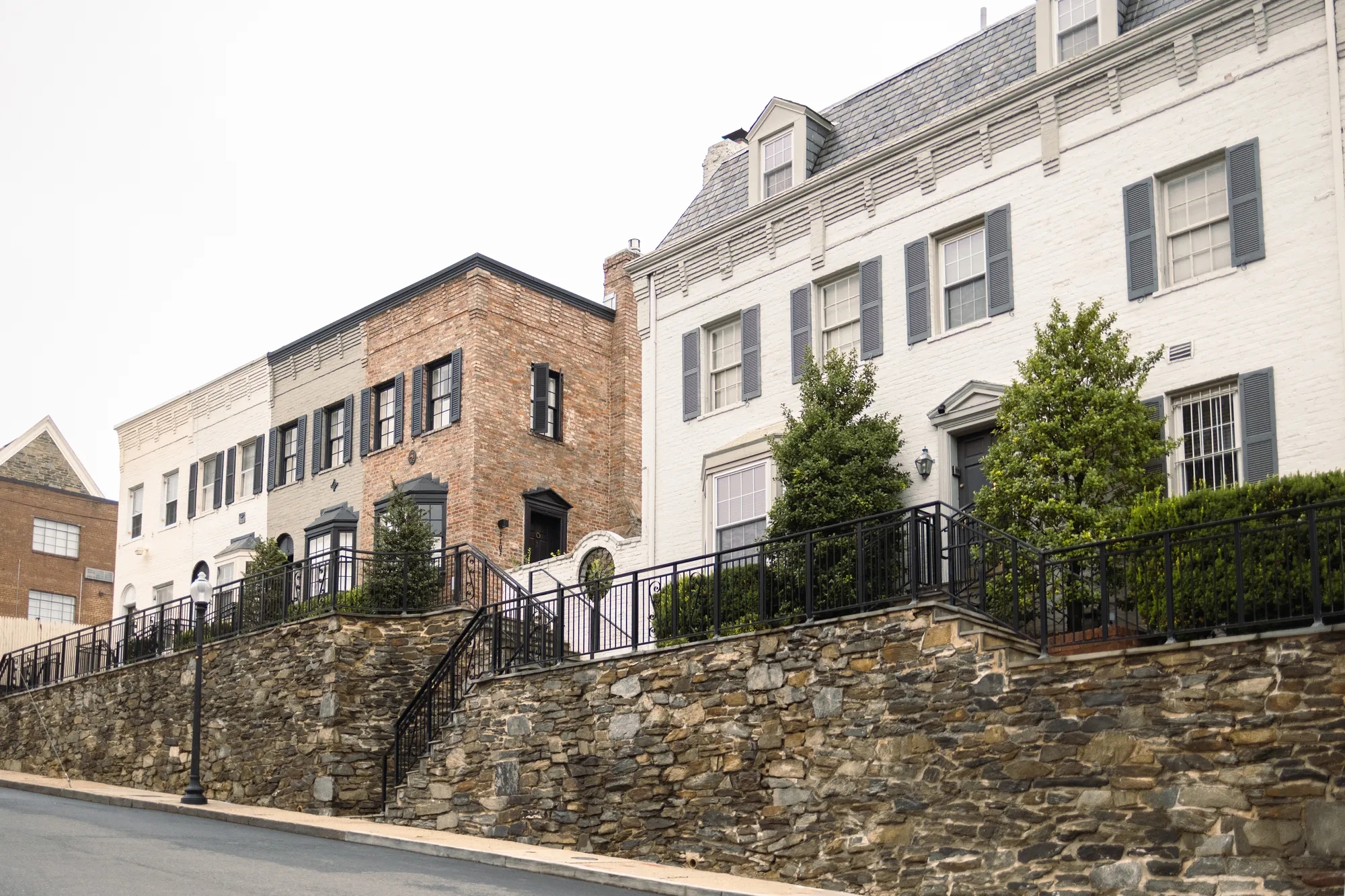 exterior of townhouses