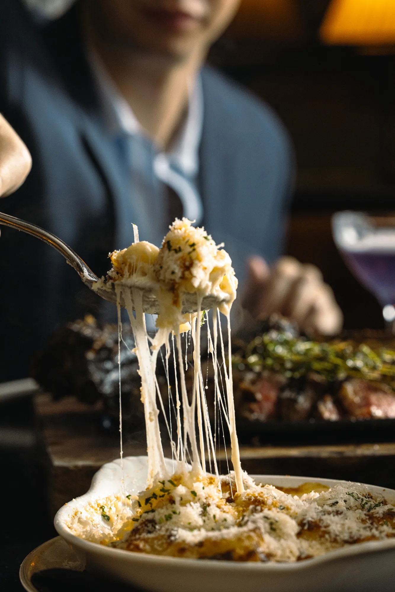 Mac and cheese being pulled at CUT DC