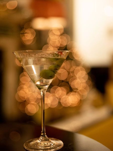 A martini at The Carlyle in front of the fireplace