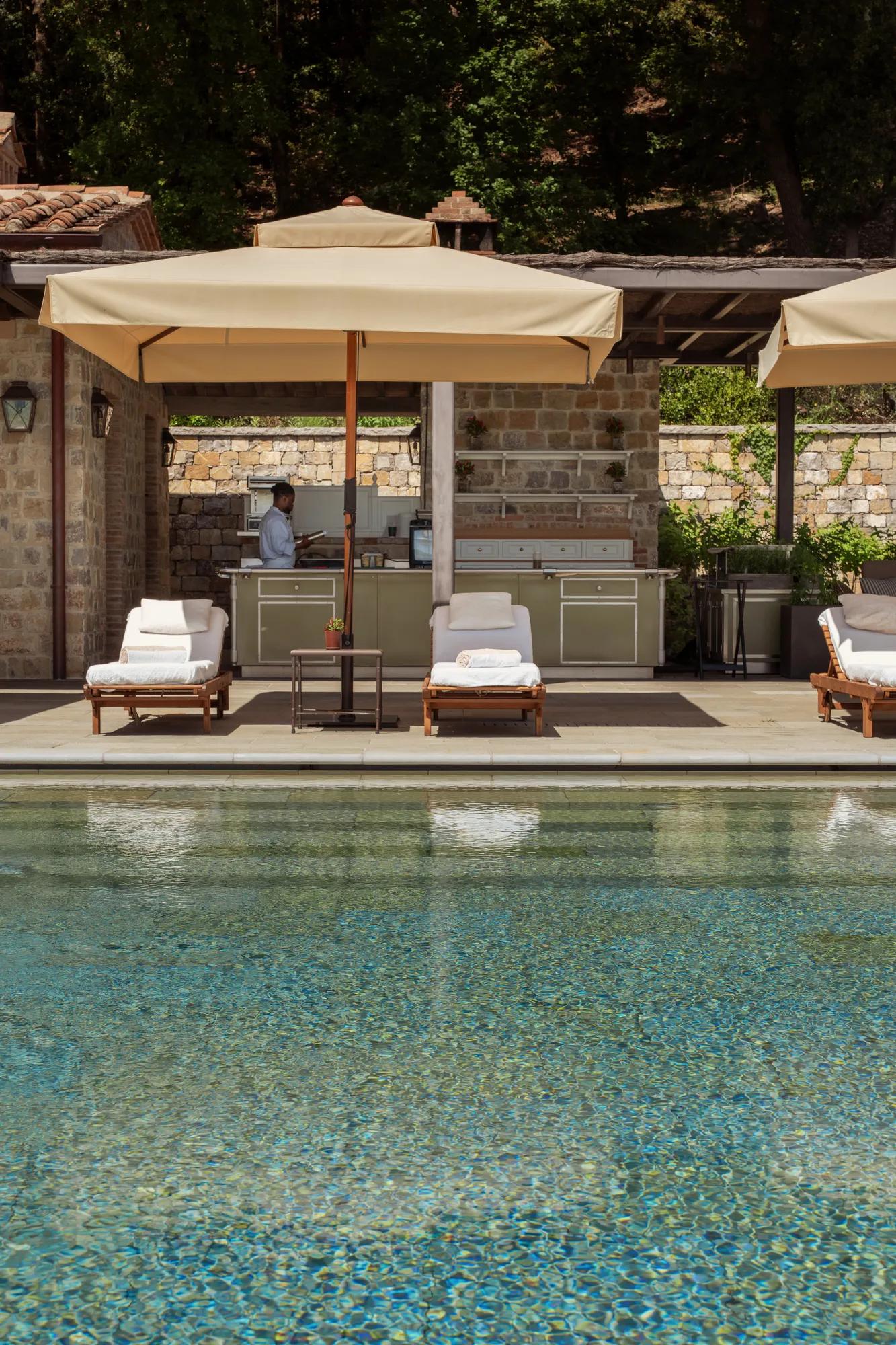 Upper borgo infinity pool and pool bar.