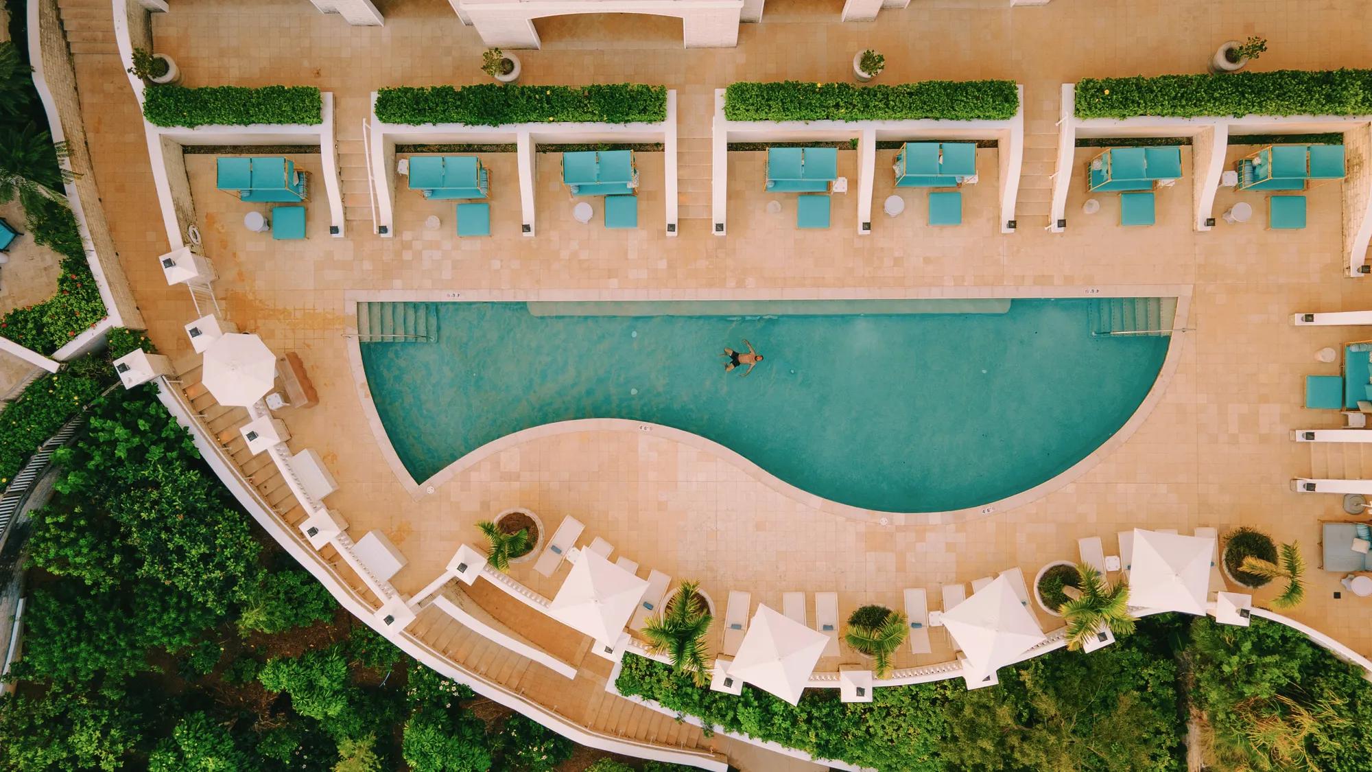 Facilities Exteriors Aerial CastleHarbourPool 2
