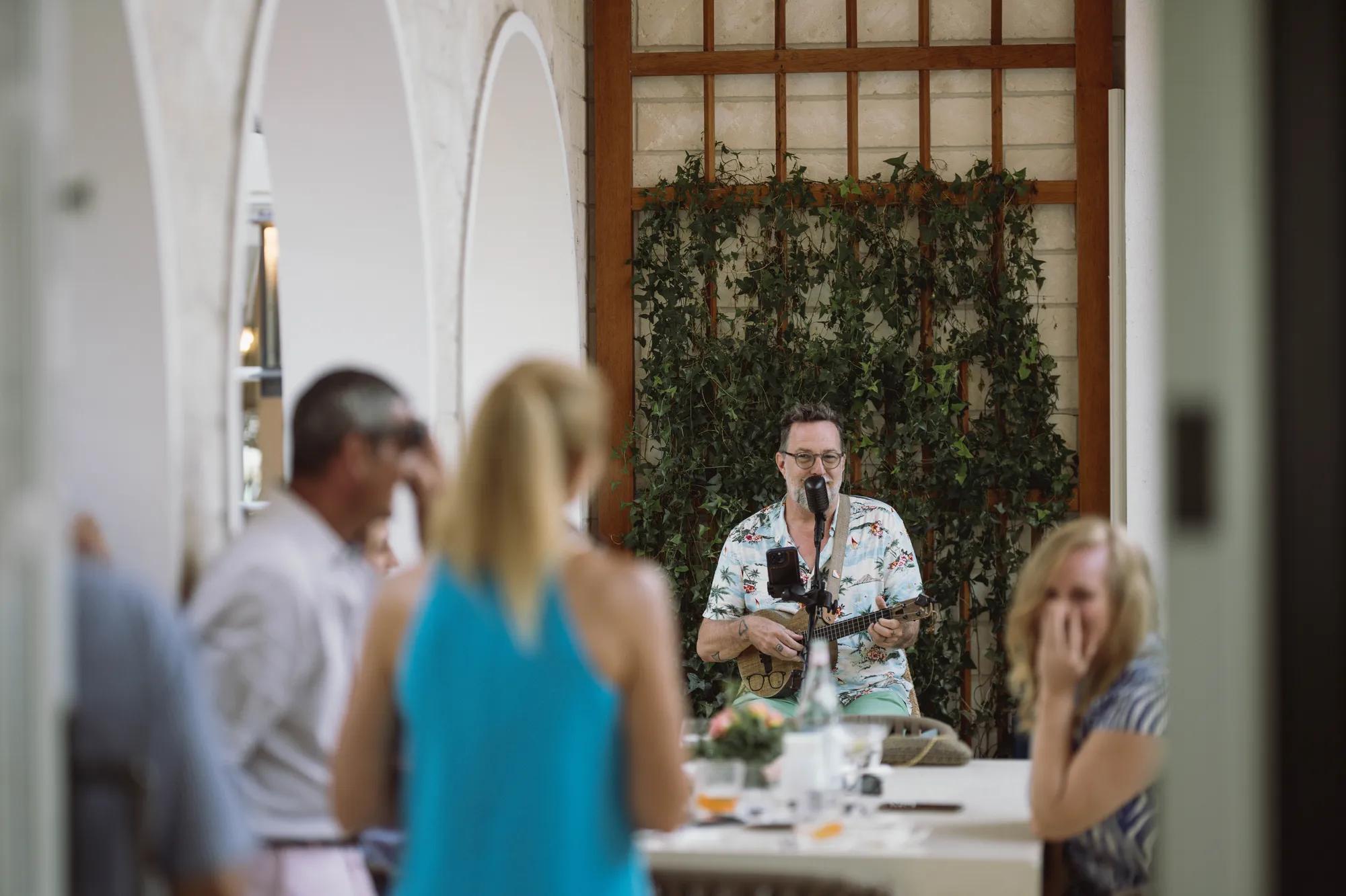 Mike Hind playing in Conservatory Bar