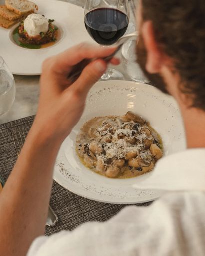 Pasta and wine at Sul Verde