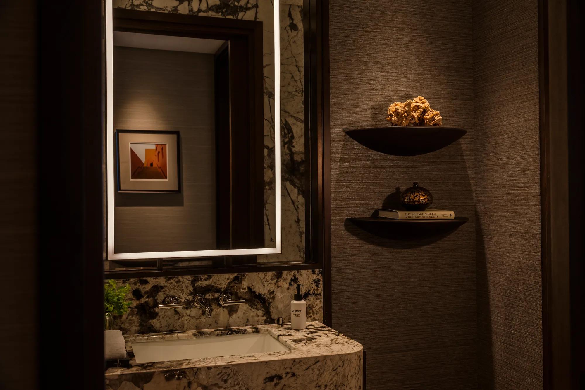 one bedroom residences powder room