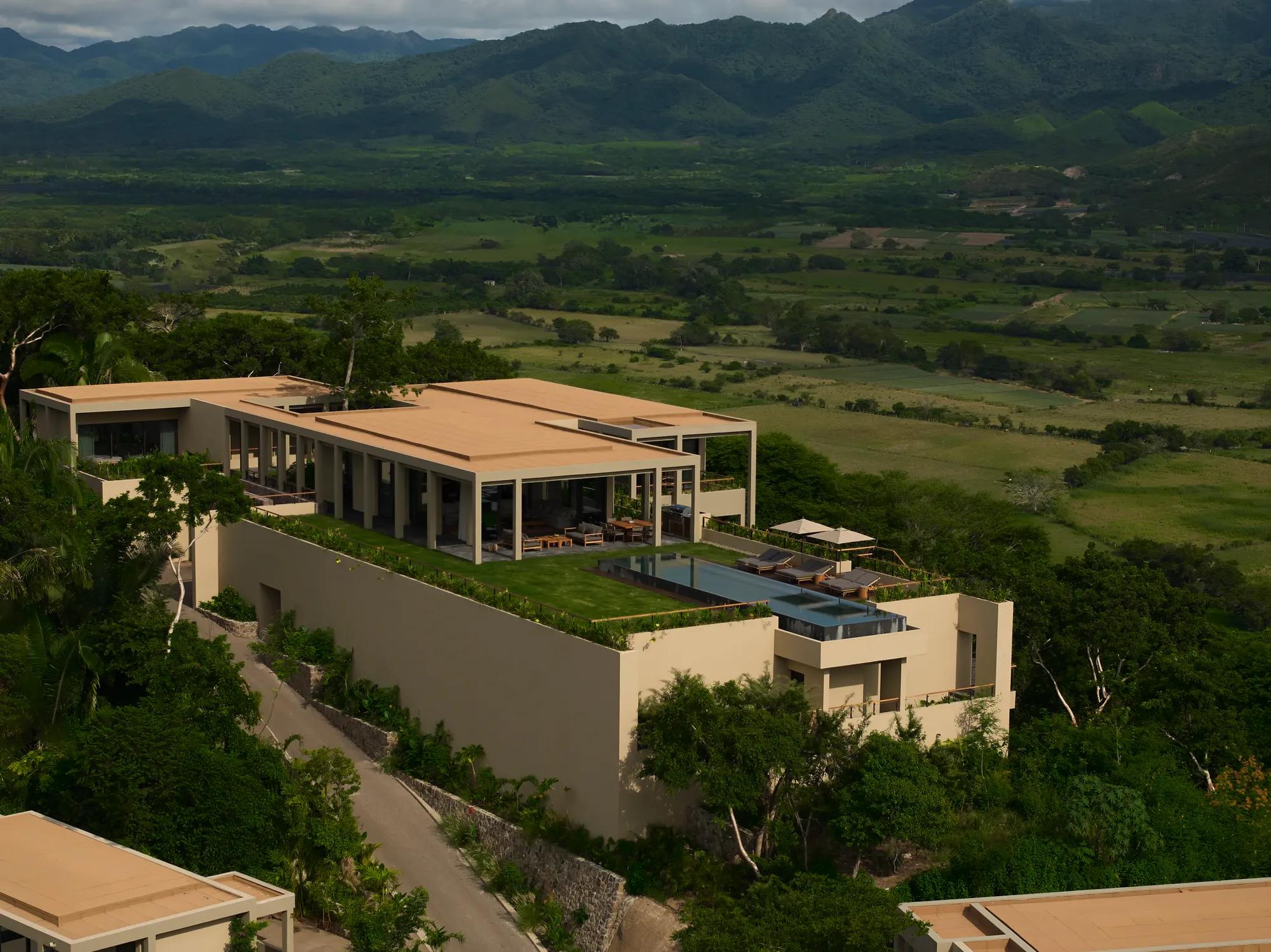 Villa Cora Exterior Drone View 